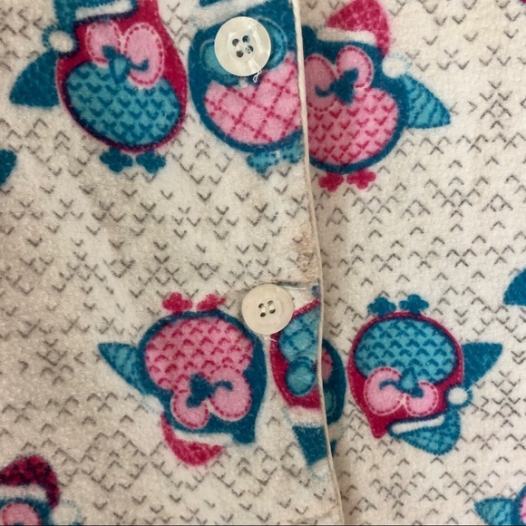 Owl print button down PJ top La Vie En Rose - Picture 5 of 8